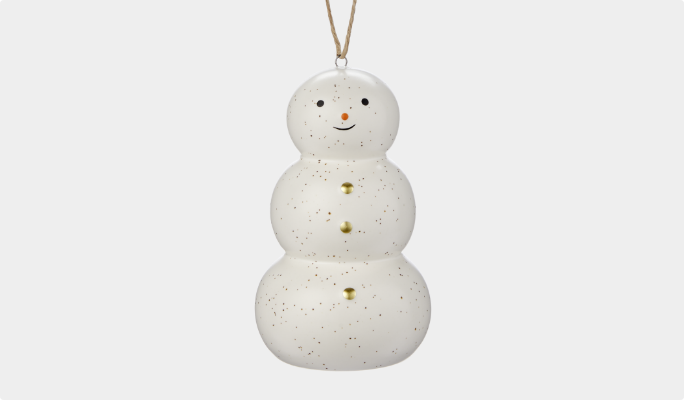 CANVAS Ceramic Snowman Ornament