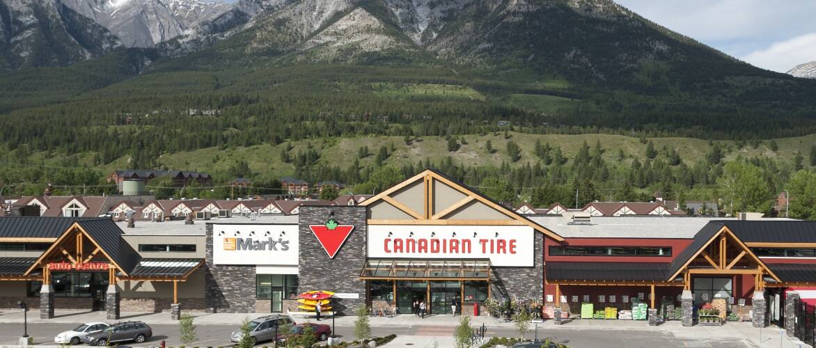 Front of Canadian Tire Canmore store
