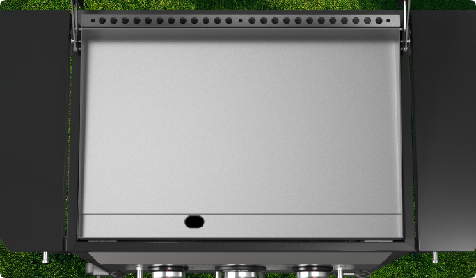 An overhead shot of the cook surface.