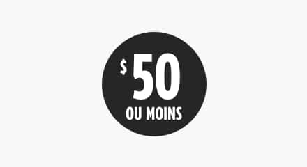 50 $ ou moins. 