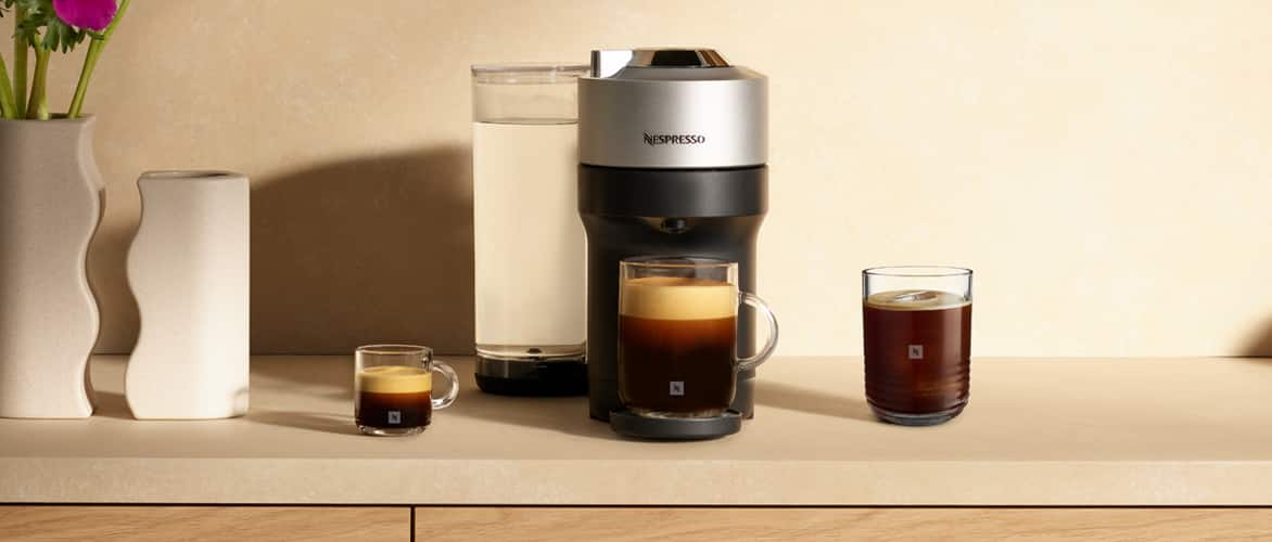 Brew 7 coffee sizes, from Espresso to Carafe, all at the touch of a button.