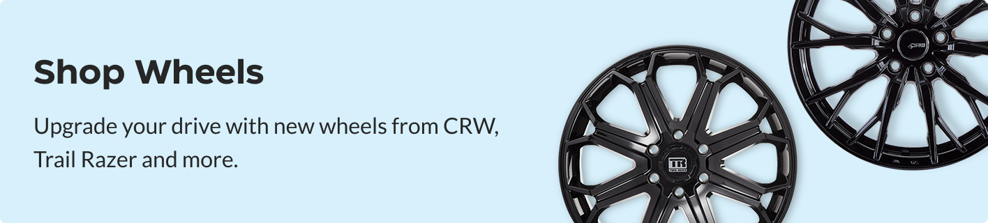 Upgrade your drive with new wheels from CRW, Trail Razer and more.