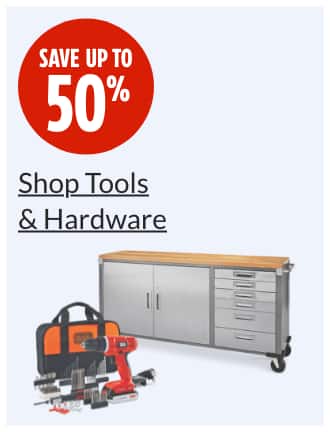 Save up to 50%  Mastercraft 6-Drawer 2-Door Wooden Top Base Storage Cabinet  Black & Decker 20V Cordless Drill & 100-pc Accessory Set