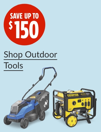 Save up to $150  Mastercraft 2x20V Push Lawn Mower Kit, 14-in  Champion 7000W/8750W Portable Gas Generator