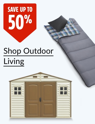 Save up to 50%.  Duramax Woodside Garden Shed, 10x8-ft  Outbound Comfort 6°C Mild Weather Sleeping Bag