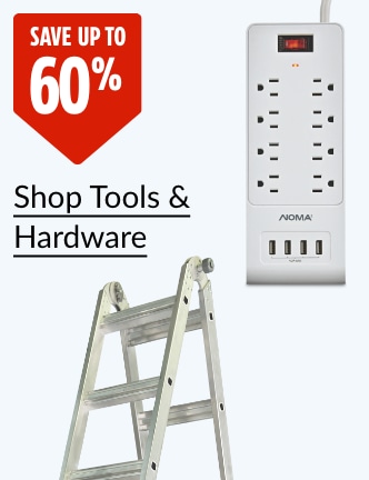 Save up to 60%.  Mastercraft Grade 1A Aluminum Multi-Task Ladder, 21-ft  NOMA 8-Outlet Power Strip Surge Protector