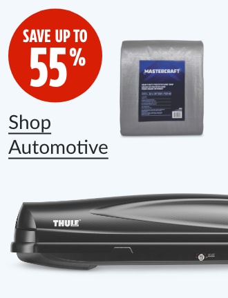 Save up to 55%.  Thule Convoy XT Large Rooftop Cargo Box, 16-cu.ft.  Mastercraft Heavy Duty Poly Tarp, 12x16-ft.