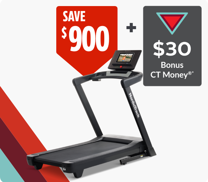 NordicTrack T Series 10 Treadmill. Save $900. Get $30 Bonus CT Money.