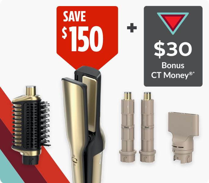 Shark FlexStyle™ Air Styling & Drying System. Save $150. Get $30 Bonus CT Money.