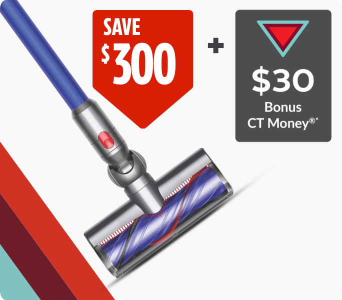 Dyson V11 Cordless Stick Vacuum. Save $300. Get $30 Bonus CT Money.