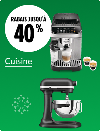 Économisez jusqu’à 40&nbsp;% sur les articles de cuisine.