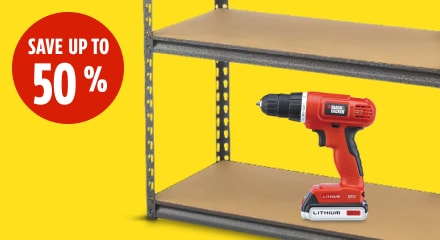 Save up to 50% on Tools & Hardware.