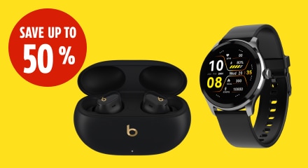 Save up to 50% on Electronics.