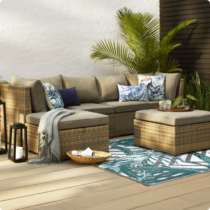  A patio furniture set.