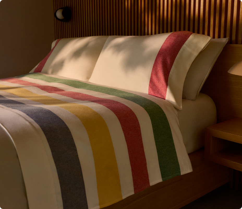 View the Hudson's Bay Stripes Flannel Sheet Set