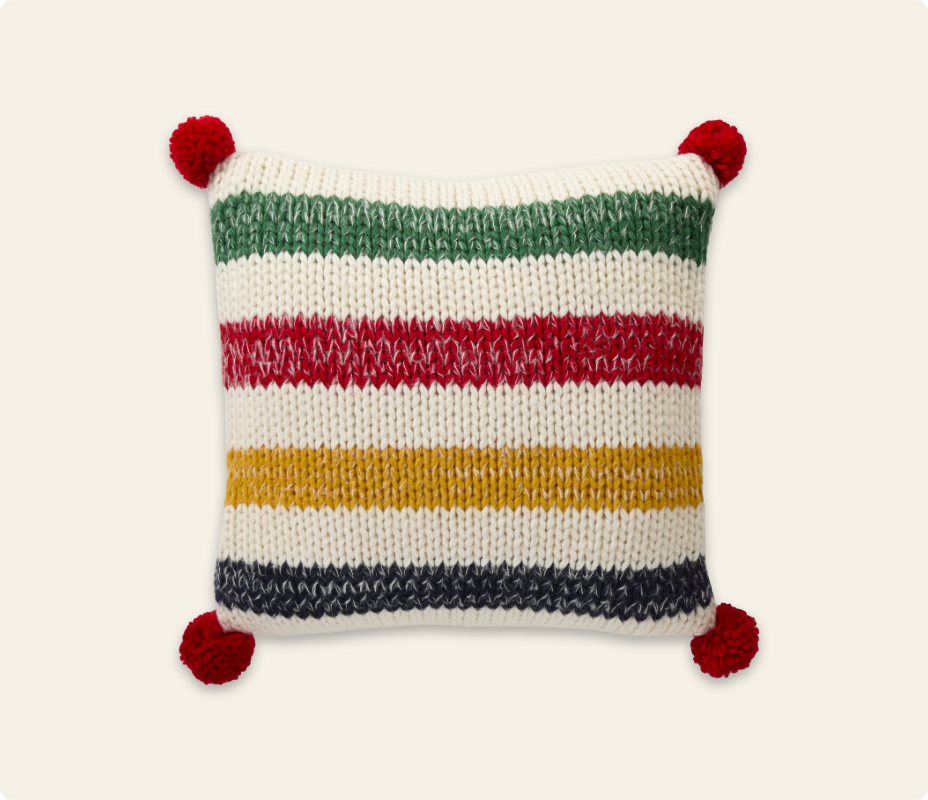 View the Hudson's  Bay Stripes Knit Cushion