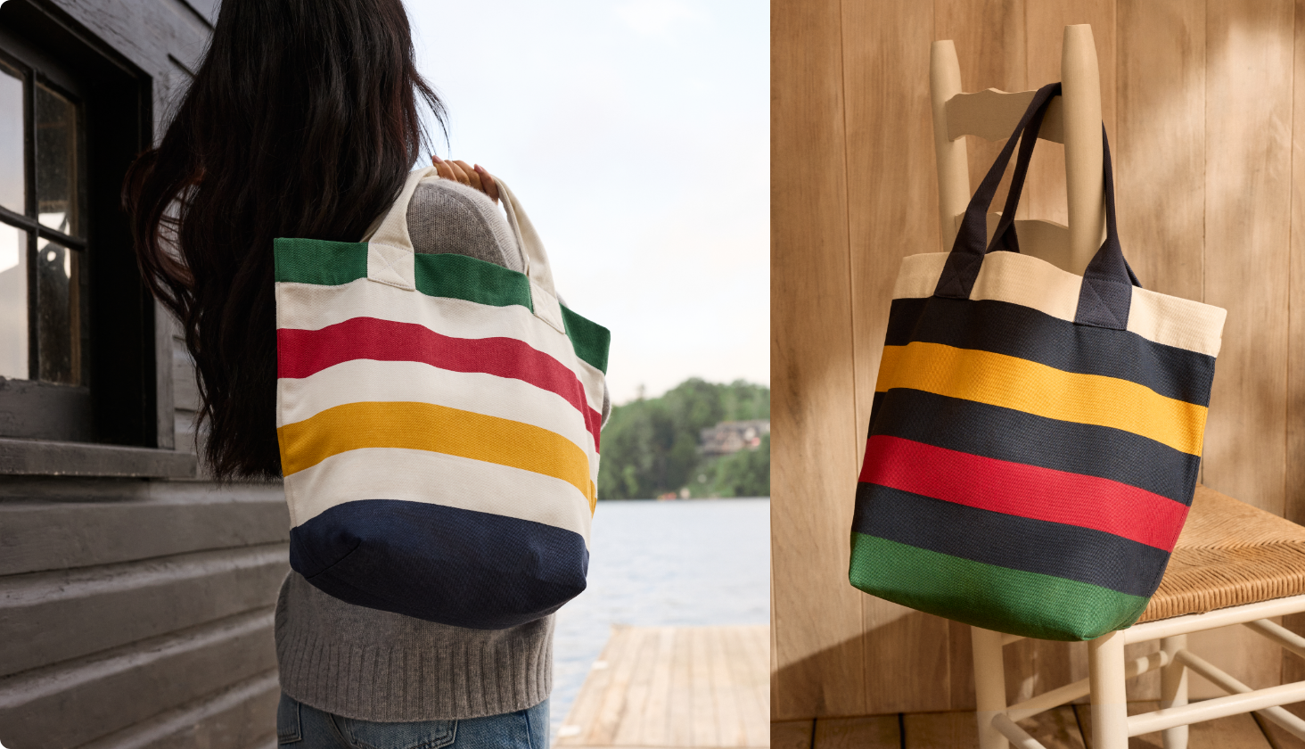 Hudson's Bay Stripes tote bags
