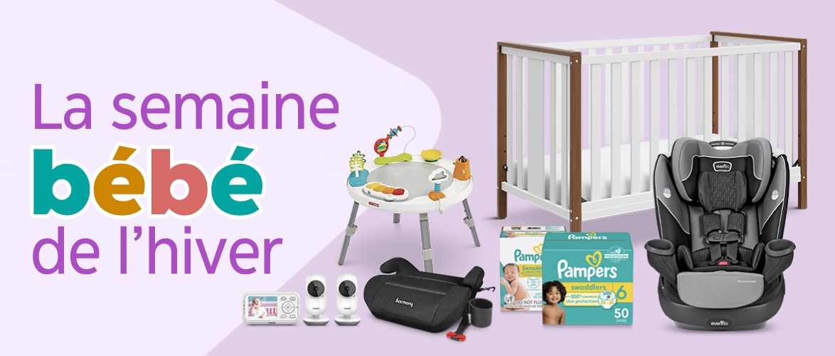 Jusqu’à 40 % de rabais sur l’équipement pour bébé, y compris les sièges d’auto, couchettes et couches, du 7 au 20 novembre.