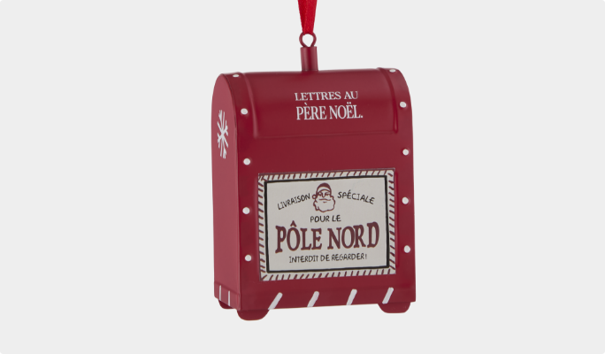 Boîte aux lettres décorative CANVAS avec lettres au Père Noël