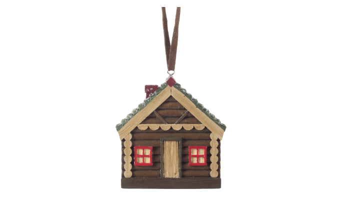CANVAS Resin Wood Cabin House Ornament