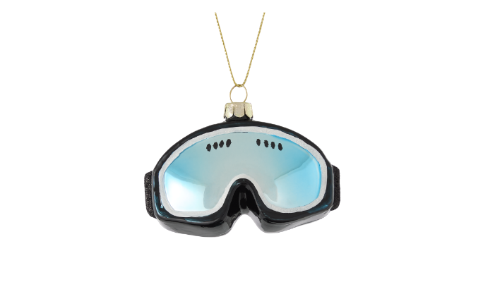 CANVAS Glass Snow Goggles Ornament