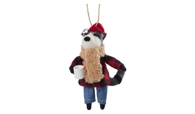 CANVAS "Rocco" Felt Raccoon Ornament