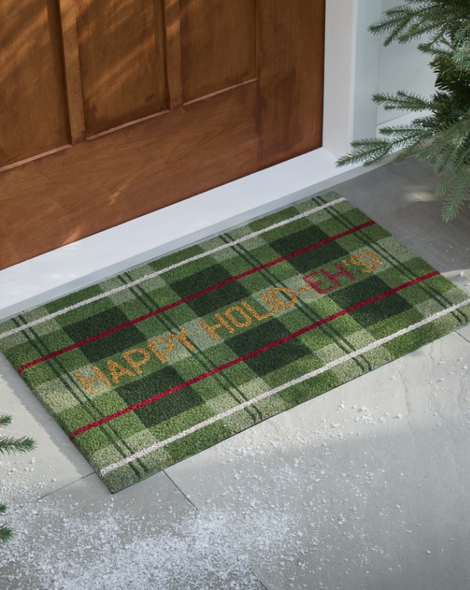CANVAS "Happy Holid-Eh's" Coir Mat