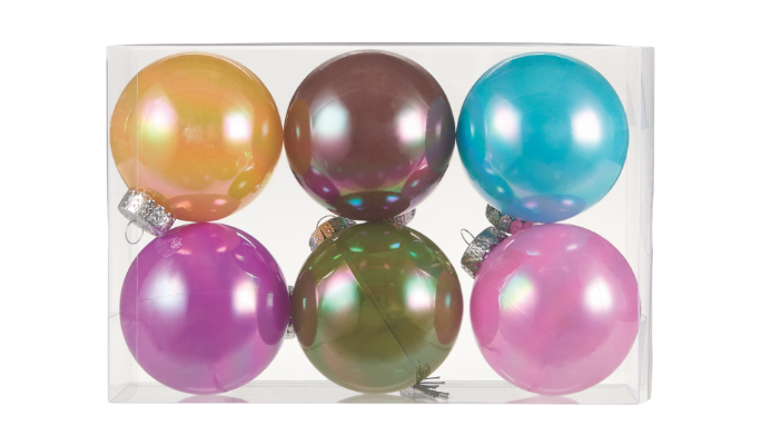 Ensemble multicolore irisé incassable CANVAS, lot de 6