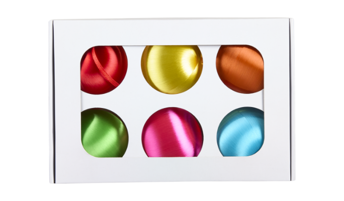 Ensemble multicolore en satin incassable, CANVAS, lot de 6