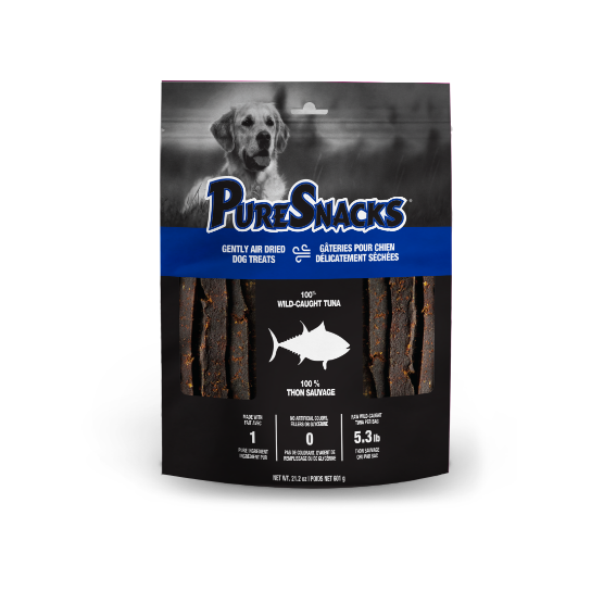 A bag of PureSnacks dog treats.