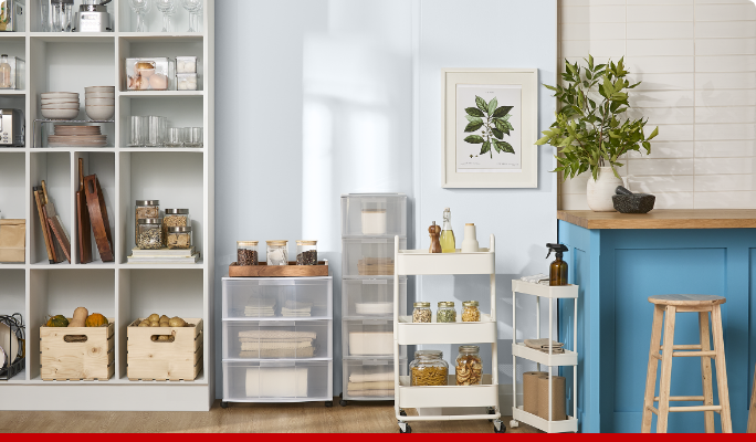 Save up to 30% on Storage Drawers & Carts.