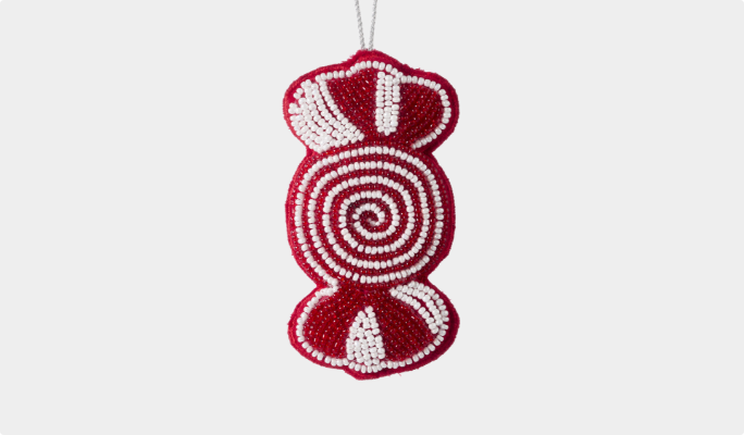CANVAS Beaded Candy Ornament