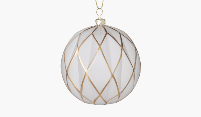 Boule CANVAS avec motif en or