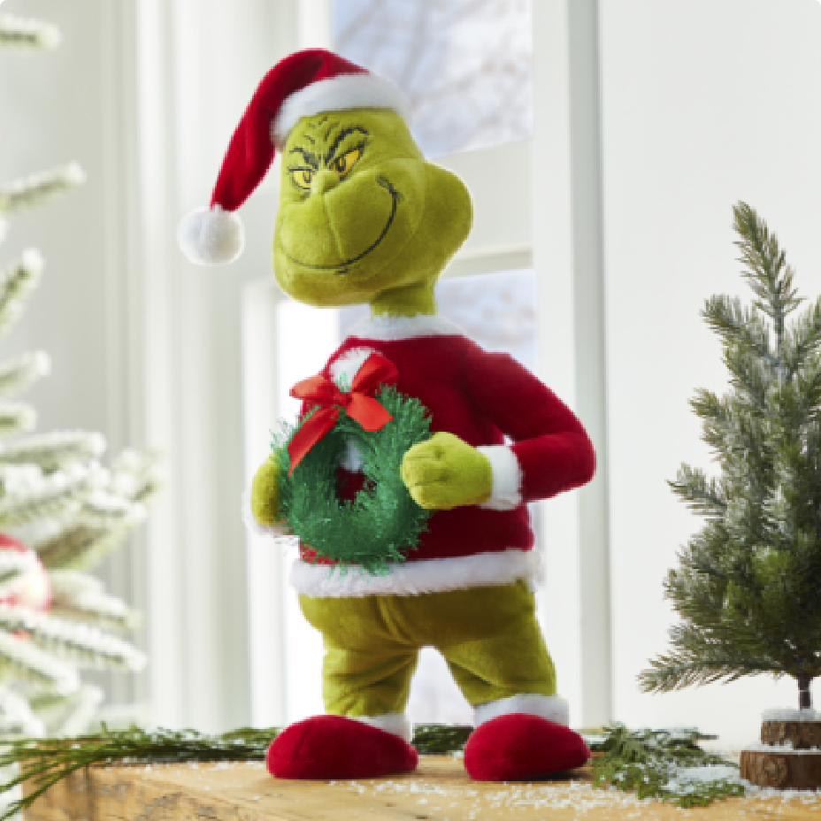 Décoration animée Le Grincheux, dansante et musicale, 13 po