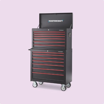 Mastercraft Tool Chest & Rolling Tools Storage Cabinet.
