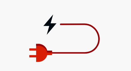 An icon of an electric plug and cord.