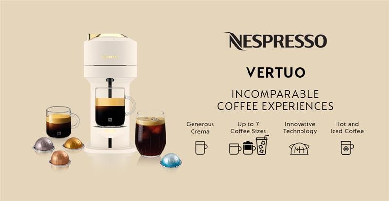 Brew 7 coffee sizes, from Espresso to Carafe, all at the touch of a button.