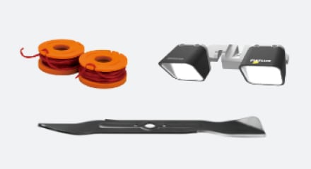 Lame déchiqueteuse de rechange, Bobine de rechange pour coupe-herbe et lampe Worx
