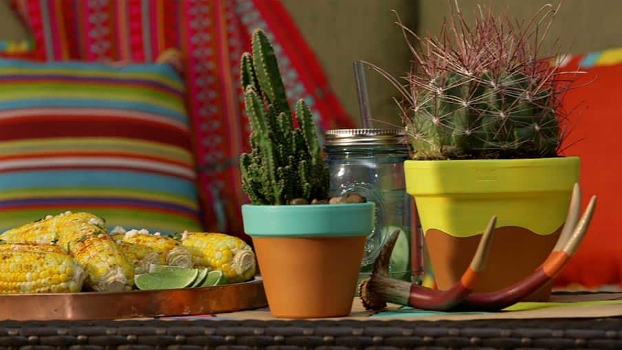 Paint terra cotta clay planters outdoor tip