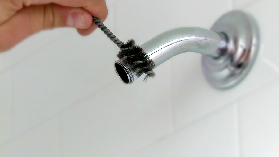 Replace showerhead clean the threads