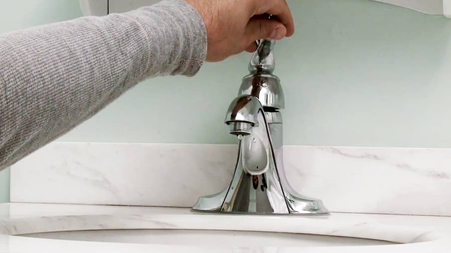 Replace faucet open faucet