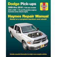 Dodge Pick-ups 2009 thru 2018 Haynes Repair Manual, 30043
