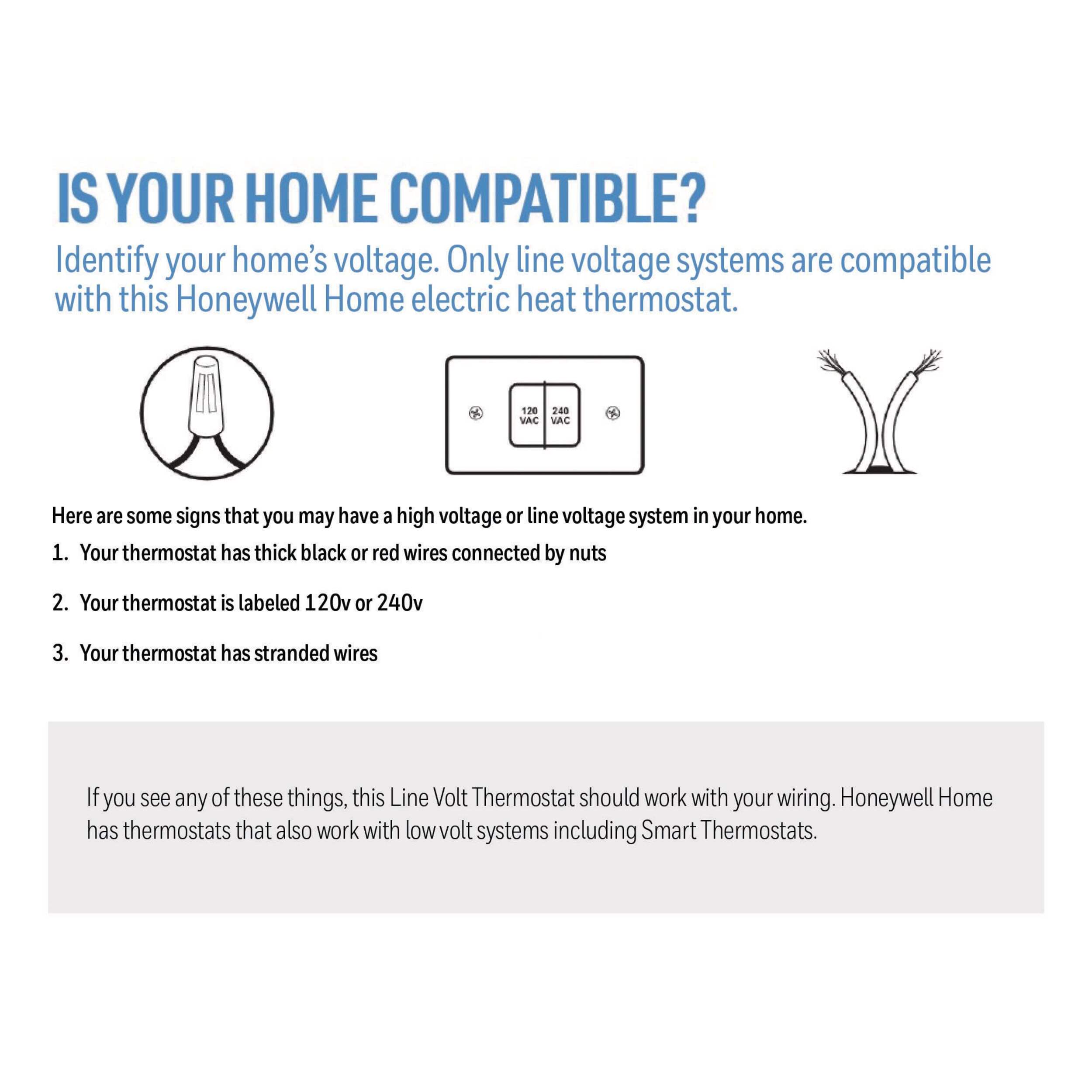 Honeywell Home CT410A NonProgrammable Electric Heat Thermostat