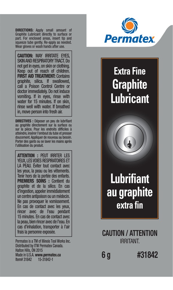 Lubrifiant au graphite extra fin Permatex, tube, 6 g Canadian Tire