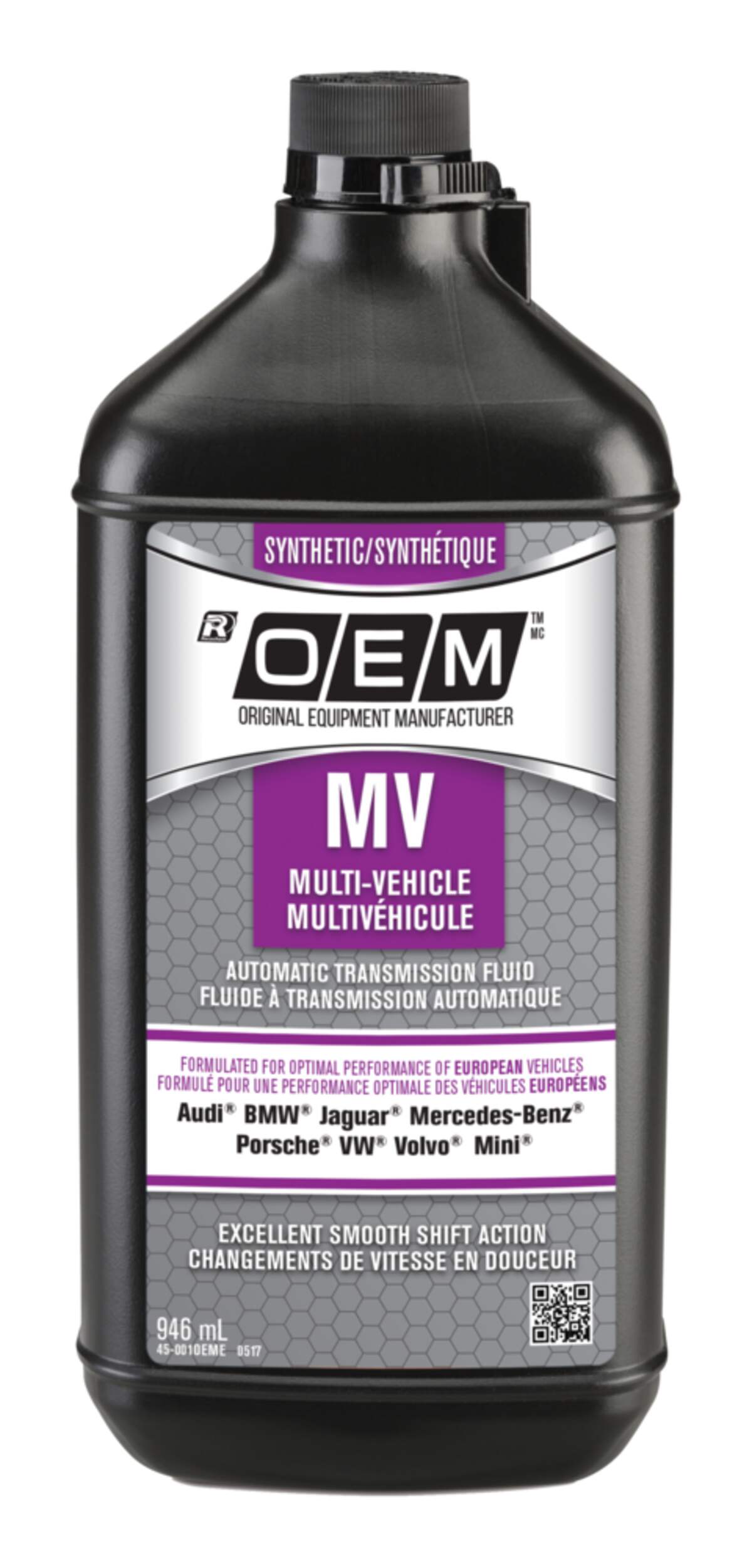Liquide de transmission auto synthétique origine, véhicules asiatiques, 946 mL Front_Flat