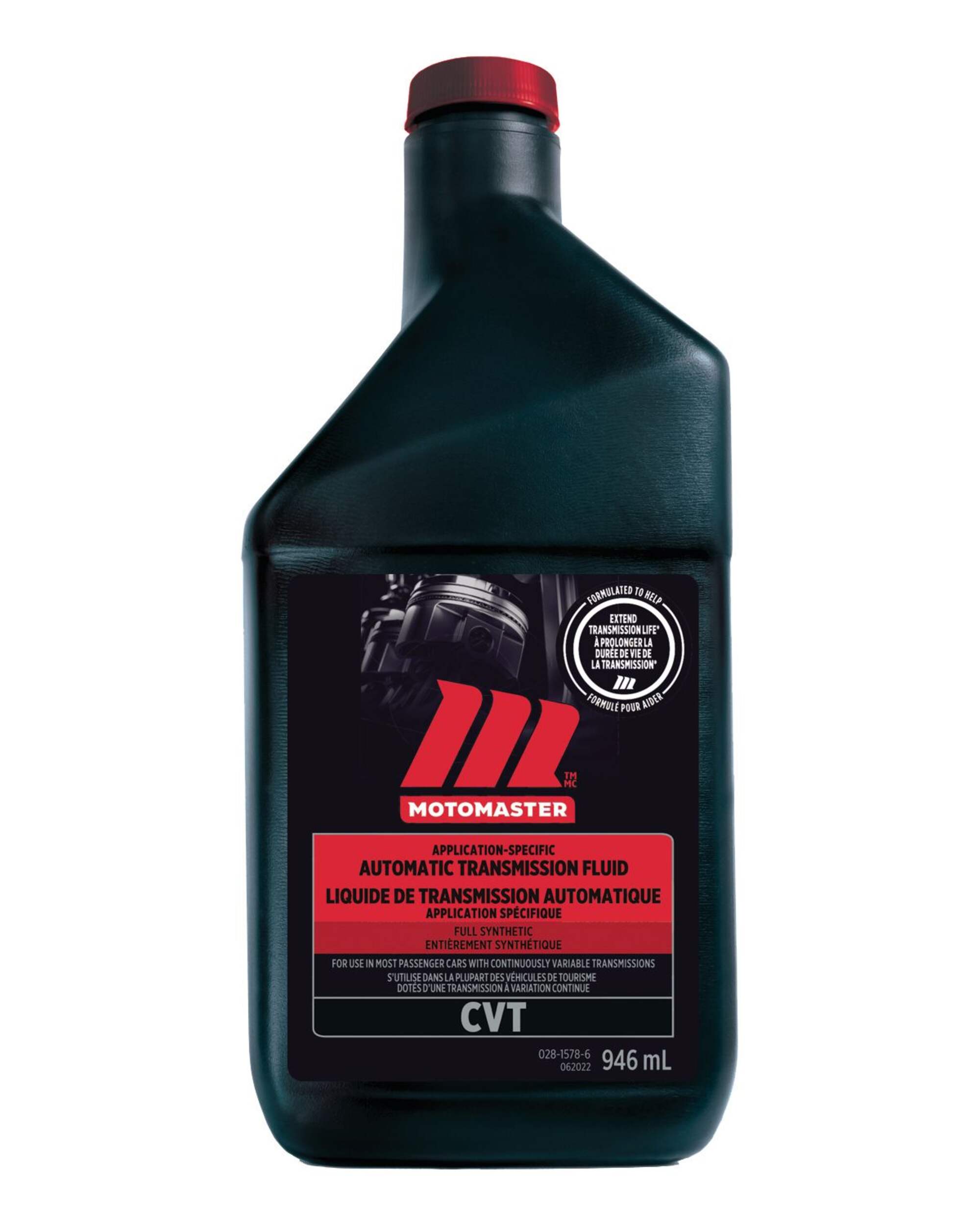 Liquide de transmission automatique entièrement synthétique Moto&nbsp;Master DEXRON-CVT, 946&nbsp;mL Front_Flat