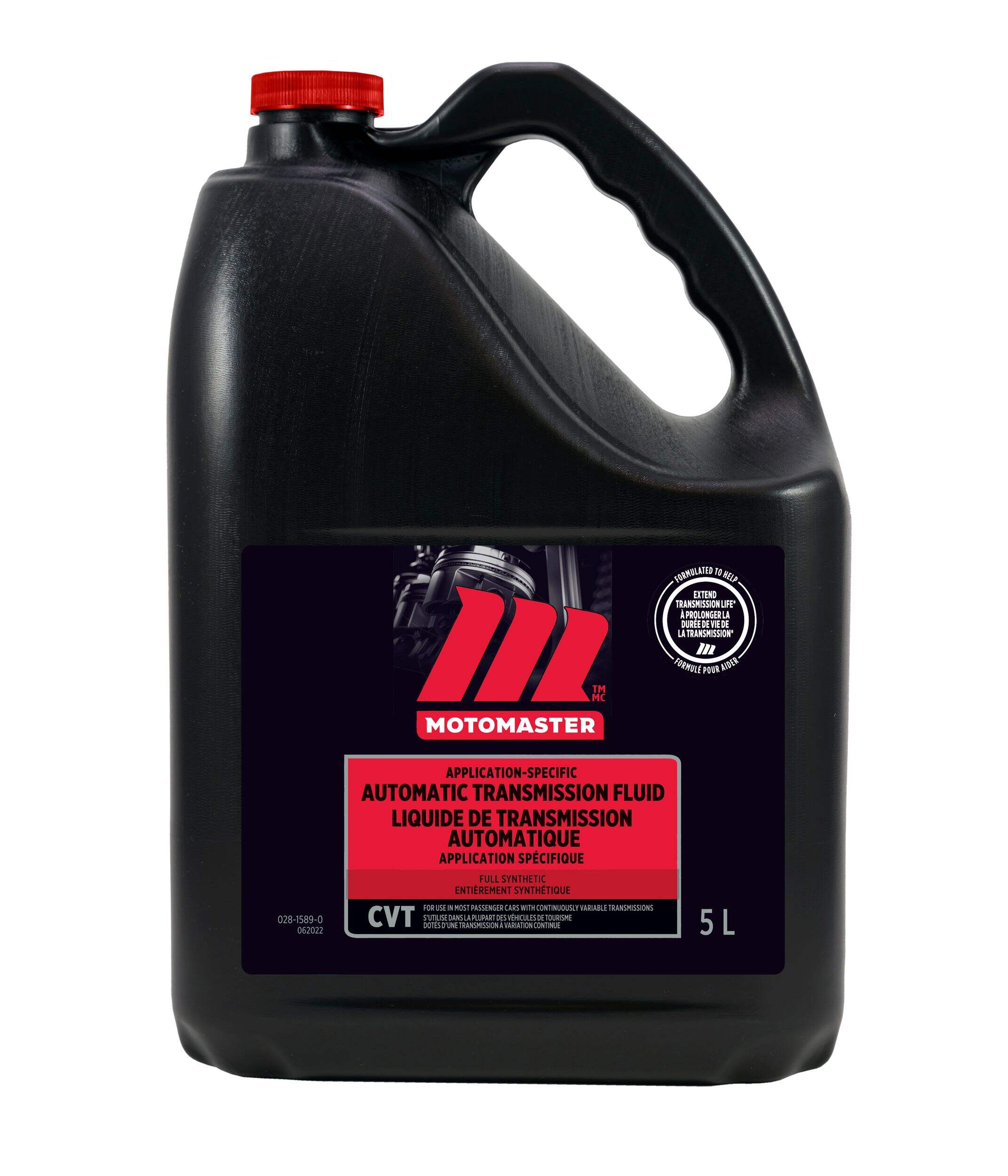 Liquide de transmission automatique à CVT entièrement synthétique Moto Master, 5&nbsp;L Front_Flat