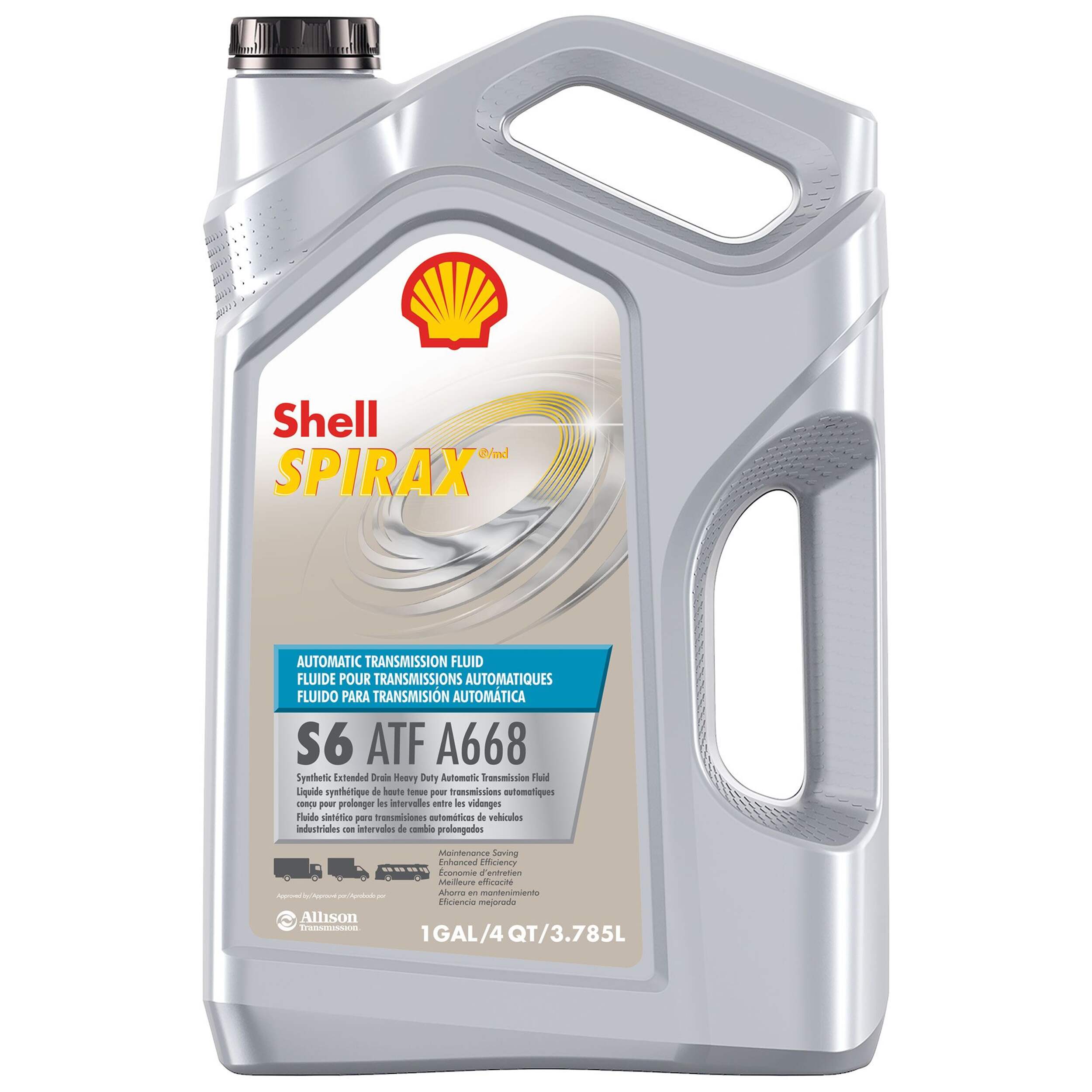 Shell Spirax S6 Automatic Transmission Fluid, 3.78-L Front_Flat