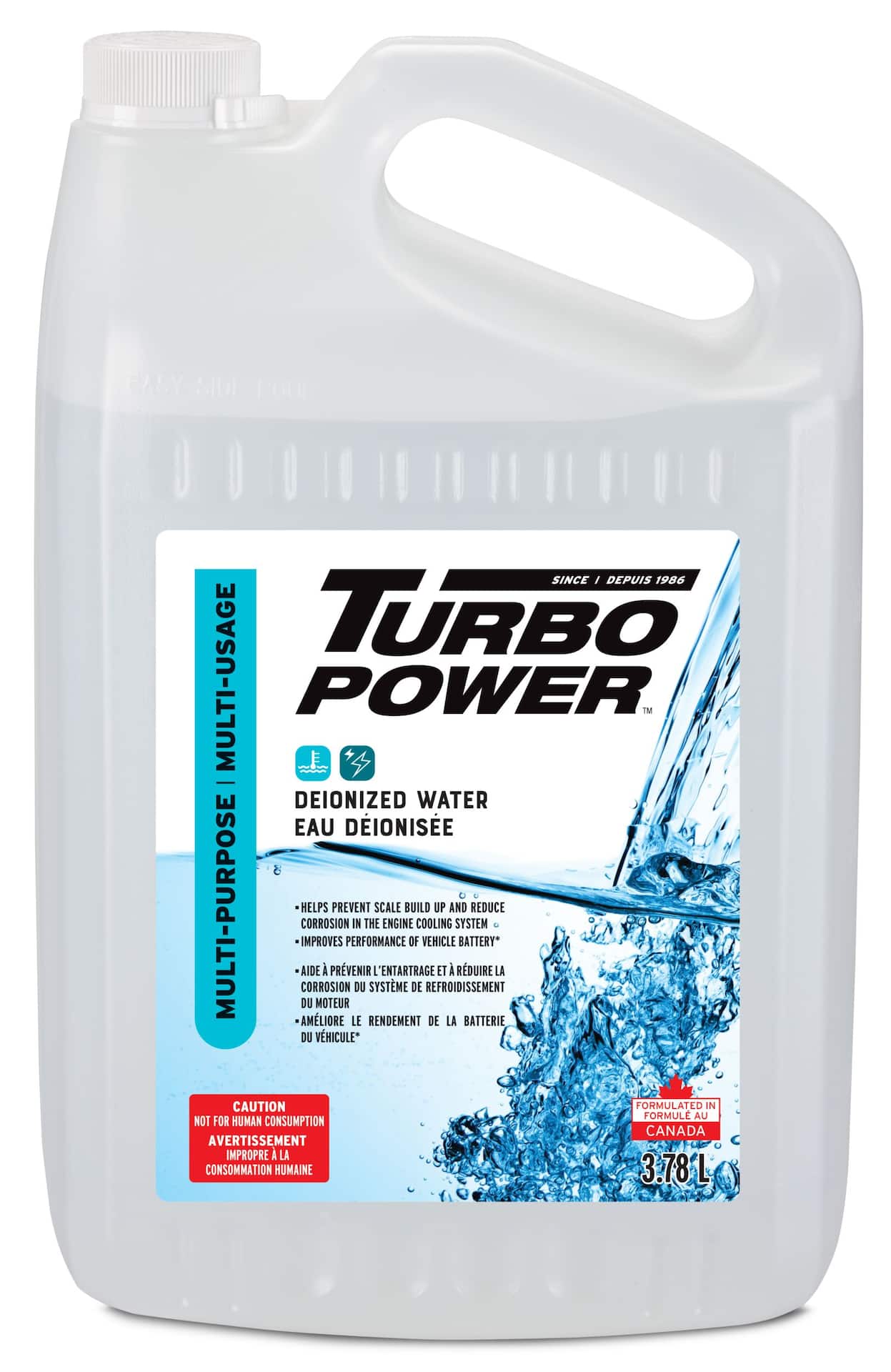Turbo Power Deionized Water, 3.78-L