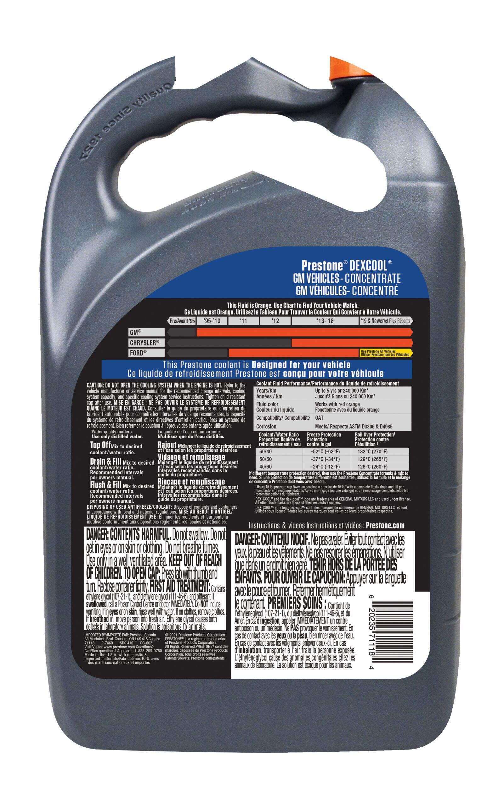 Prestone® Long Life DEXCOOL Concentrated AntiFreeze/Coolant, 3.78L Canadian Tire